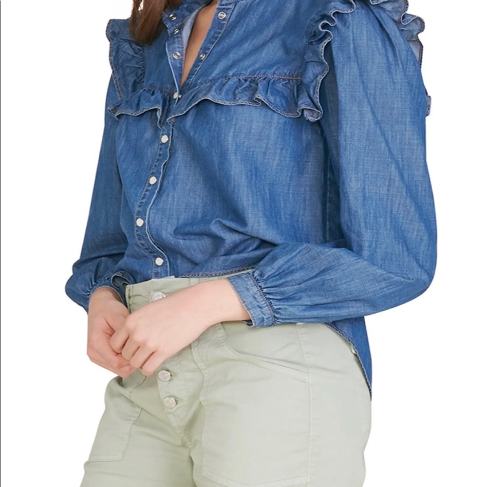 Chambray Veronica Beard Tes Button Down